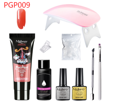 Poly Gel Nail Kit with UV Lamp & Glue
