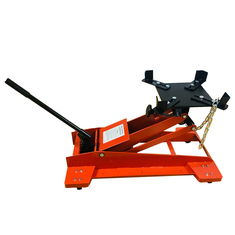 Hydraulic Transmission Jack 0.5 Ton Low Profile Steel Heavy Duty Tool - Red