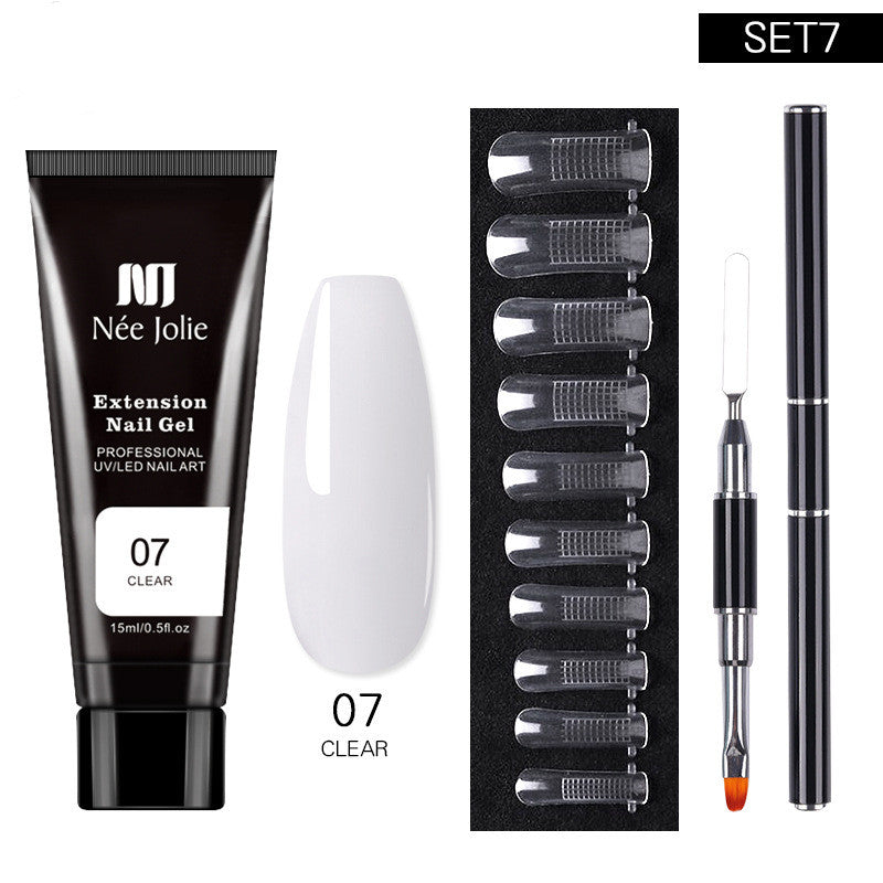 Nail Art Extension Glue Set with Brush & Sticker