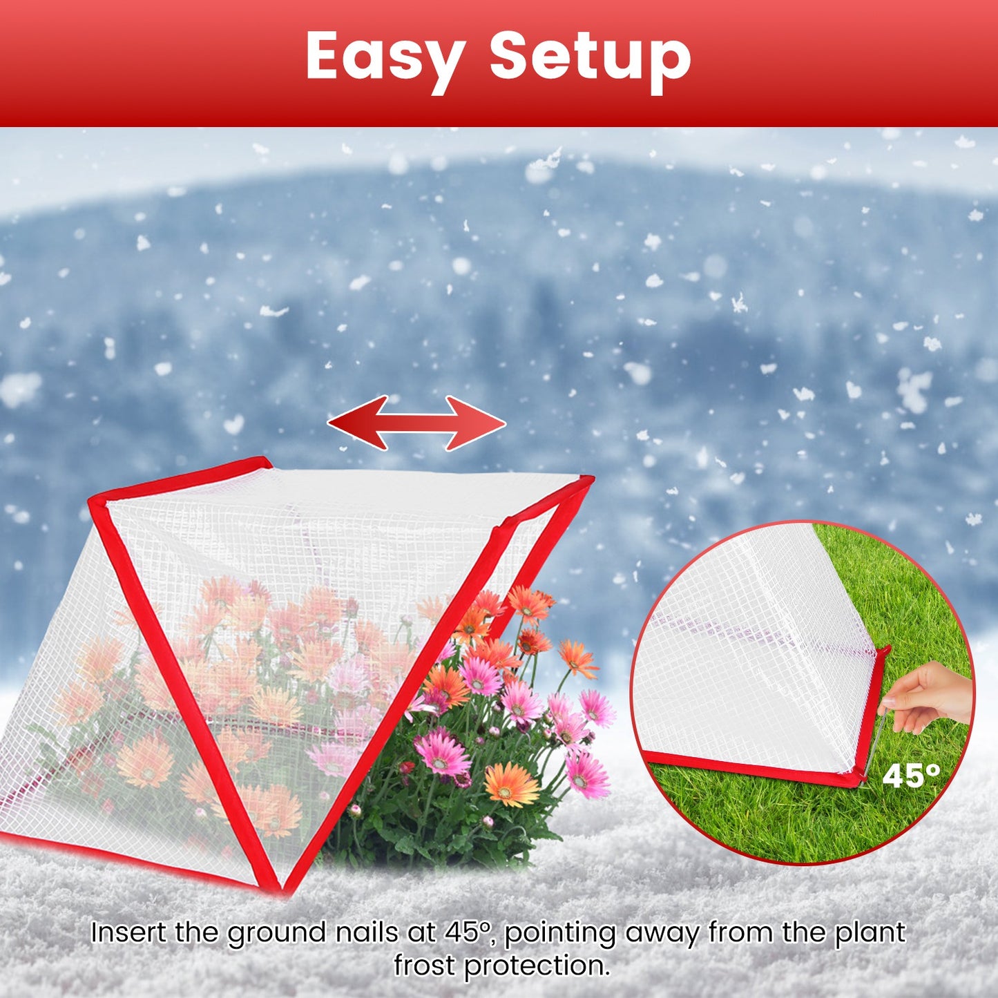 4 Pack Garden Plant Covers Frost & Animal Protection - Greenhouse Net Guards