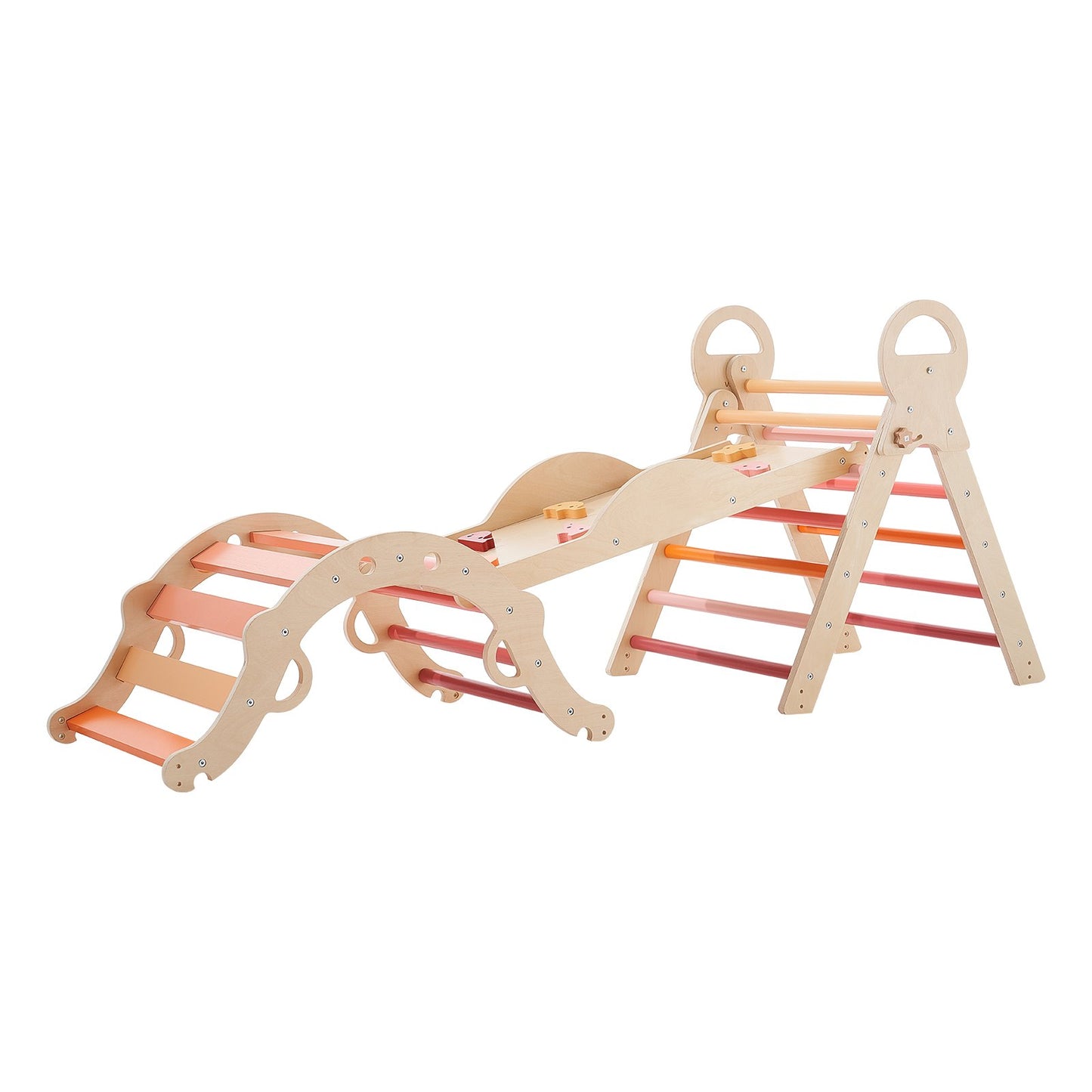 Toddler Climbing Set with Wooden Cars & Ramp - Indoor Play & Montessori Toy