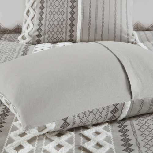Full/Queen Cotton Duvet Cover Set with Chenille - Multicolor