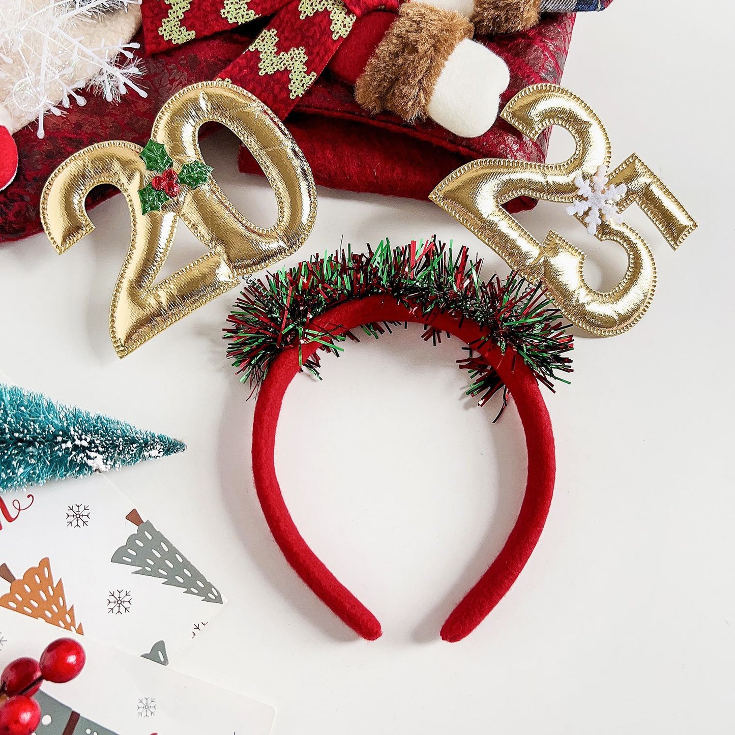 Christmas Headband for Women Holiday Party Accessory - Elegant Festive Hairband