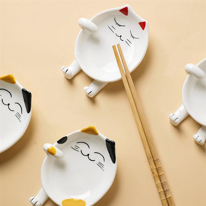 Ceramic Pot Cover Holder for Kitchen, Spoon & Chopsticks Organizer - Modern Design