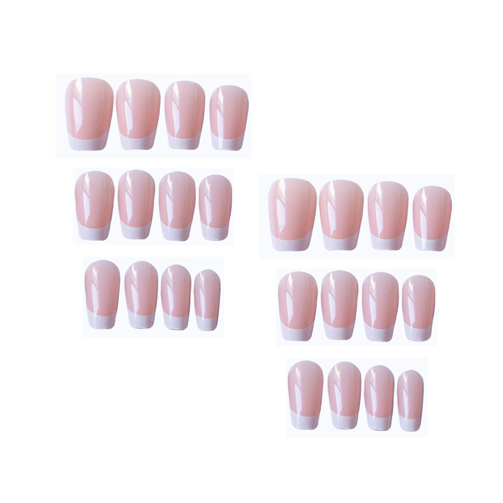 French Manicure Nail Art Kit - Short T-Shaped White Edge Design