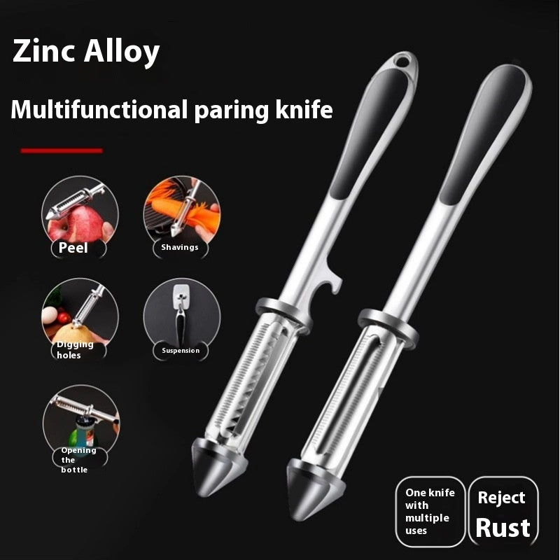 Multi-Functional Double-Sided Peeler - Zinc Alloy Kitchen Tool