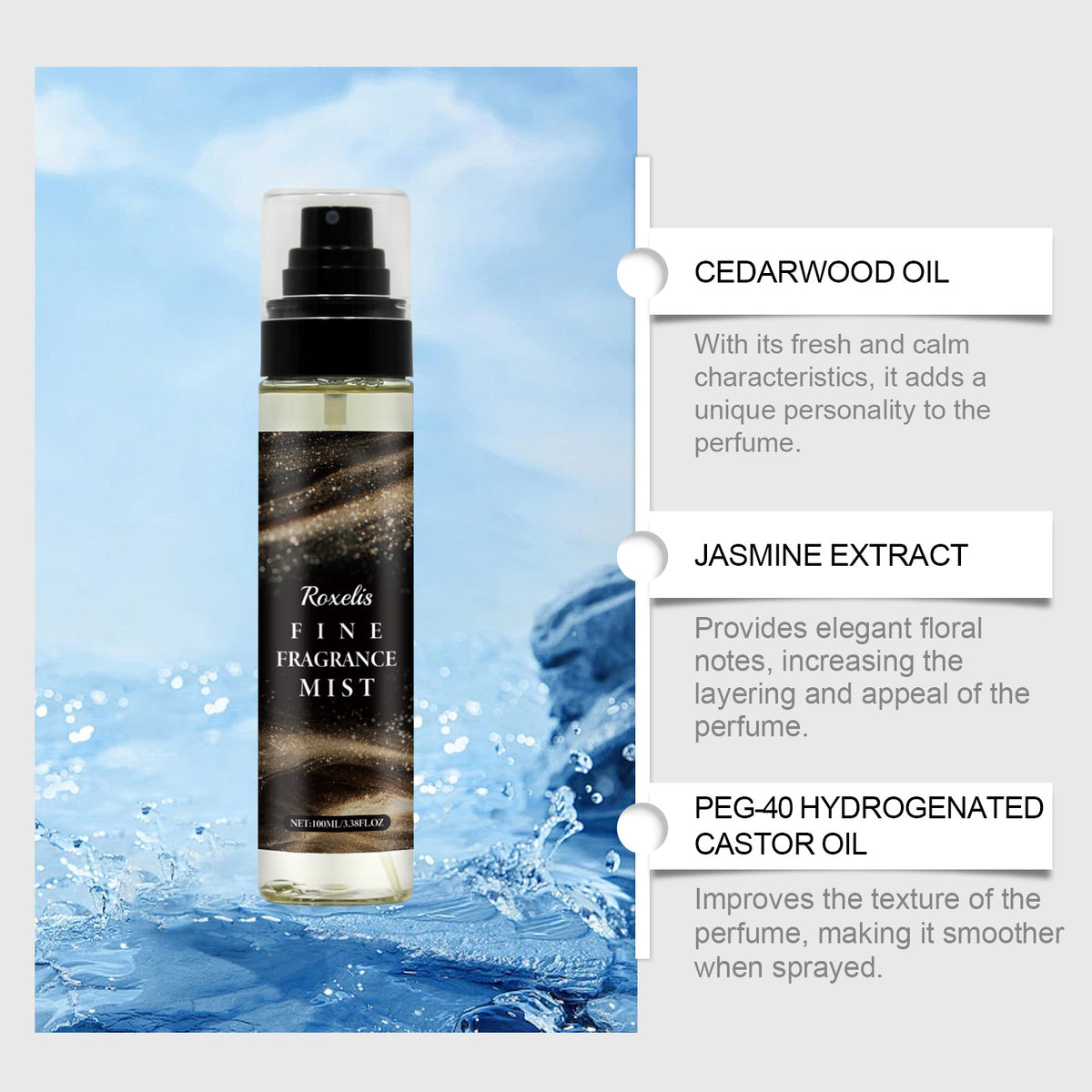 Body Perfume Spray Gives Off Charm Lasting Fragrance Portable Elegant