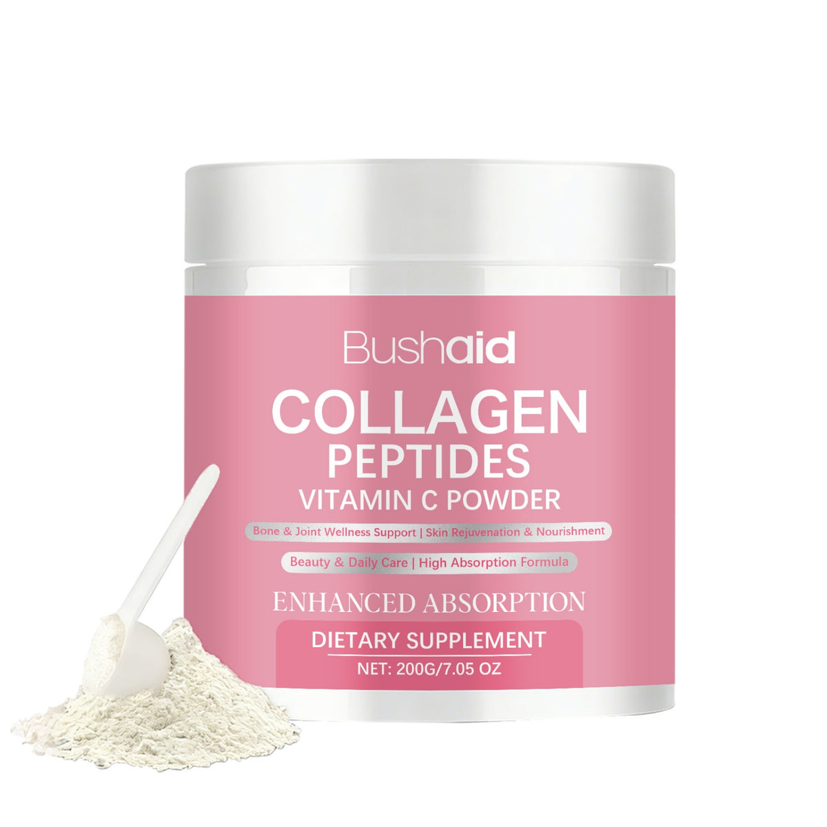 Collagen Vitamin C Powder 200g Dietary Supplement for Skin & Hair Health