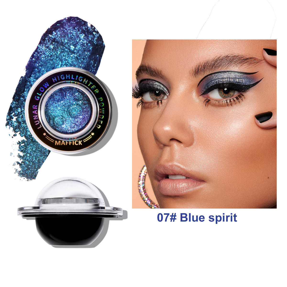 Brightening Body Highlight Powder with Glitter Effect - Full Body Makeup Set