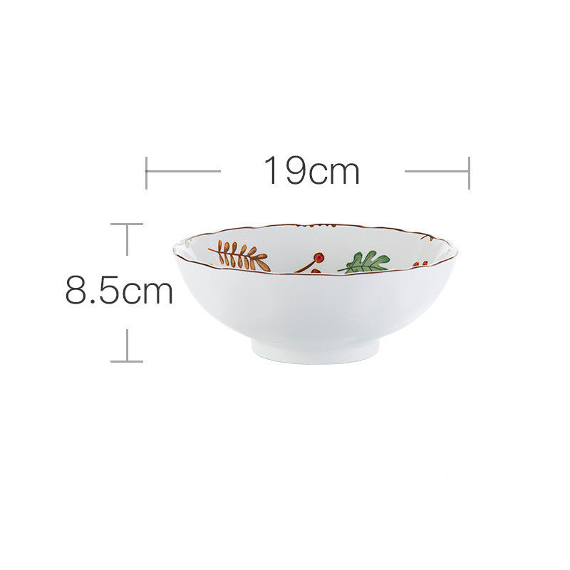 Ceramic Tableware Set Household Porcelain Dish and Bowl Collection