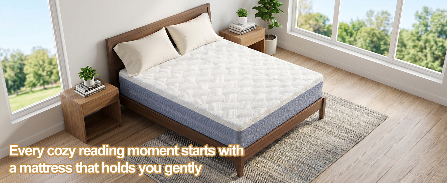 14-Inch Queen Memory Foam Mattress - Comfortable Sleeping Support