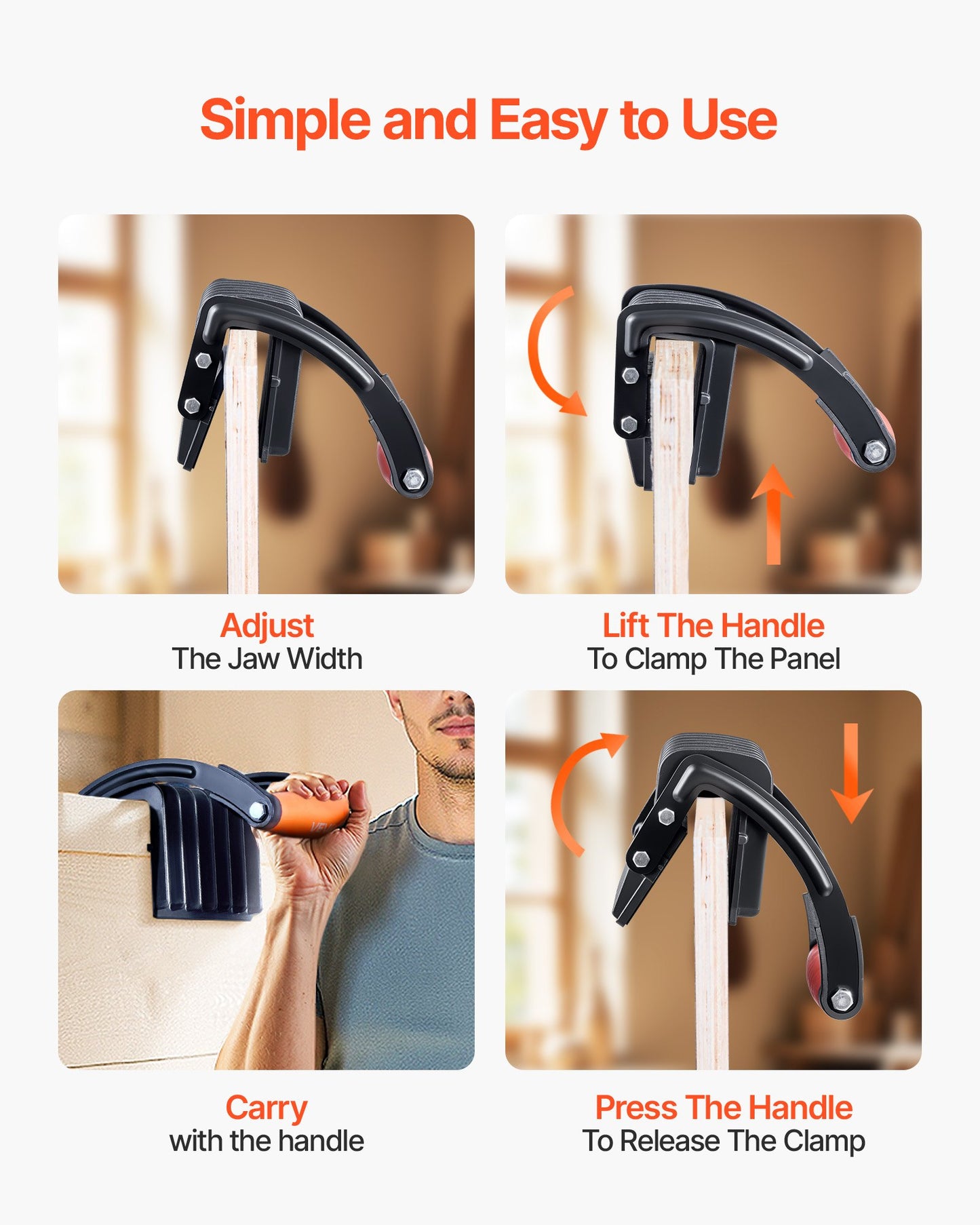 Heavy-Duty Plywood Carrier Tool for Drywall Loading Up to 200 Lbs