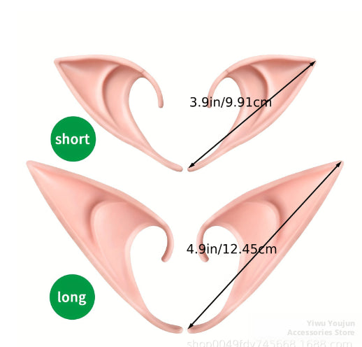 Elf Ears Short 1 Pair - Fantasy Costume Accessories