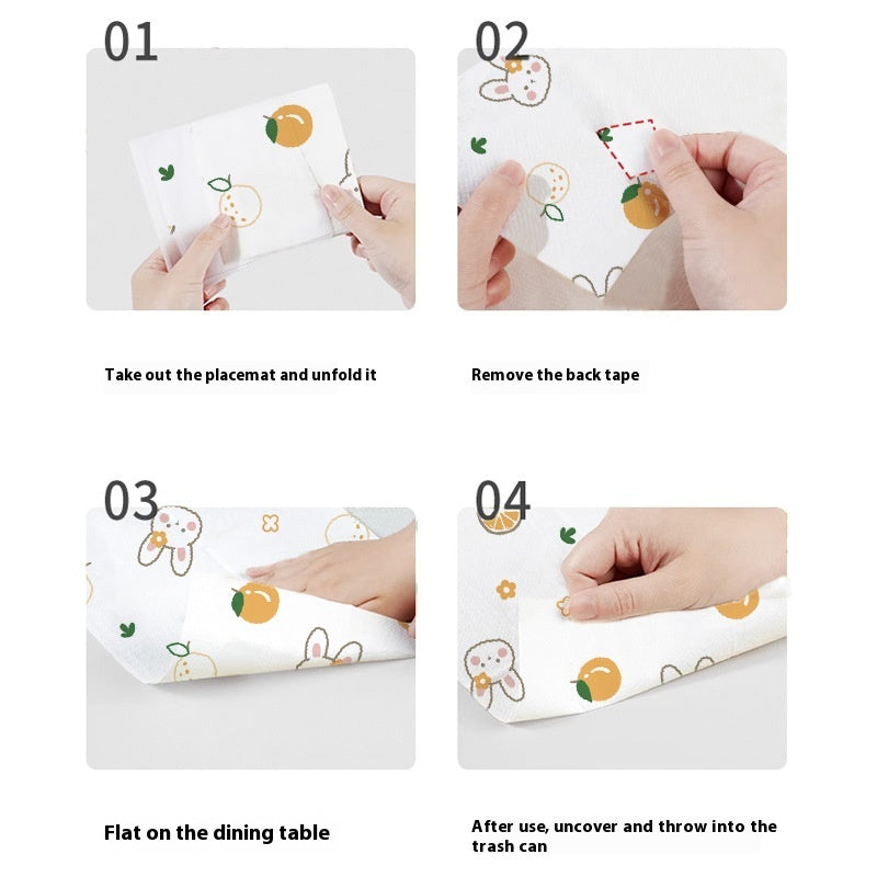 Disposable Oil-proof Dining Table Cushions 10-Pack for Infants & Kids