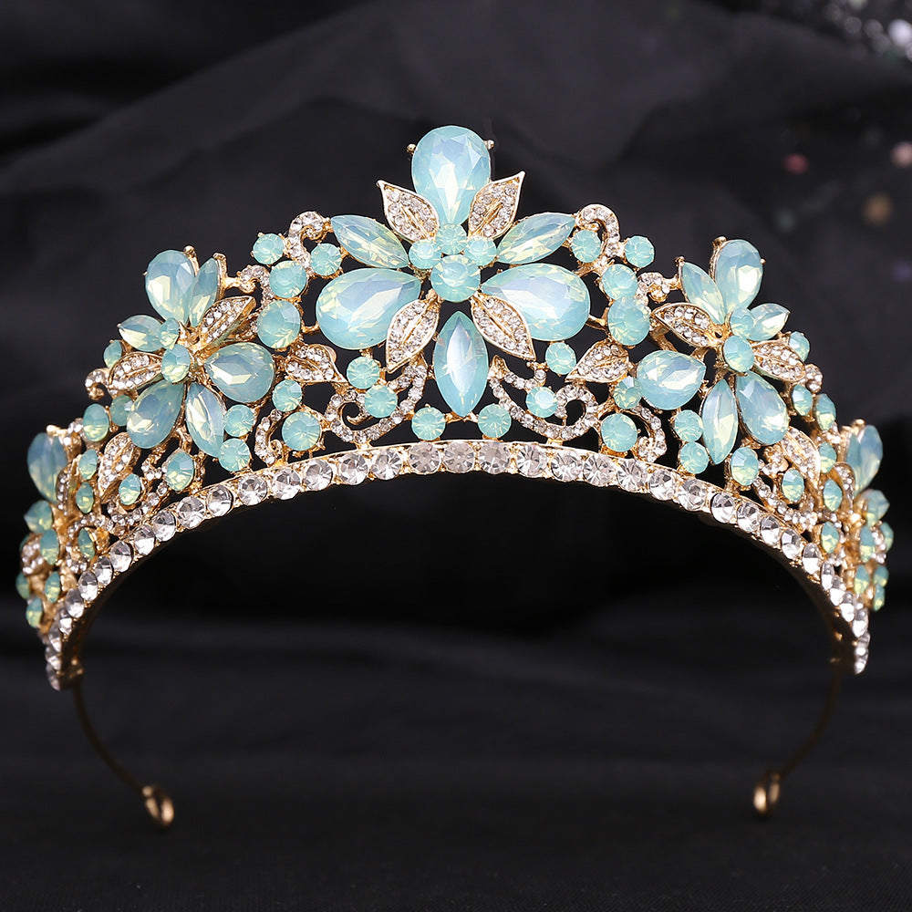Rhinestone Crown Headband Hair Accessory - Multiple Colors