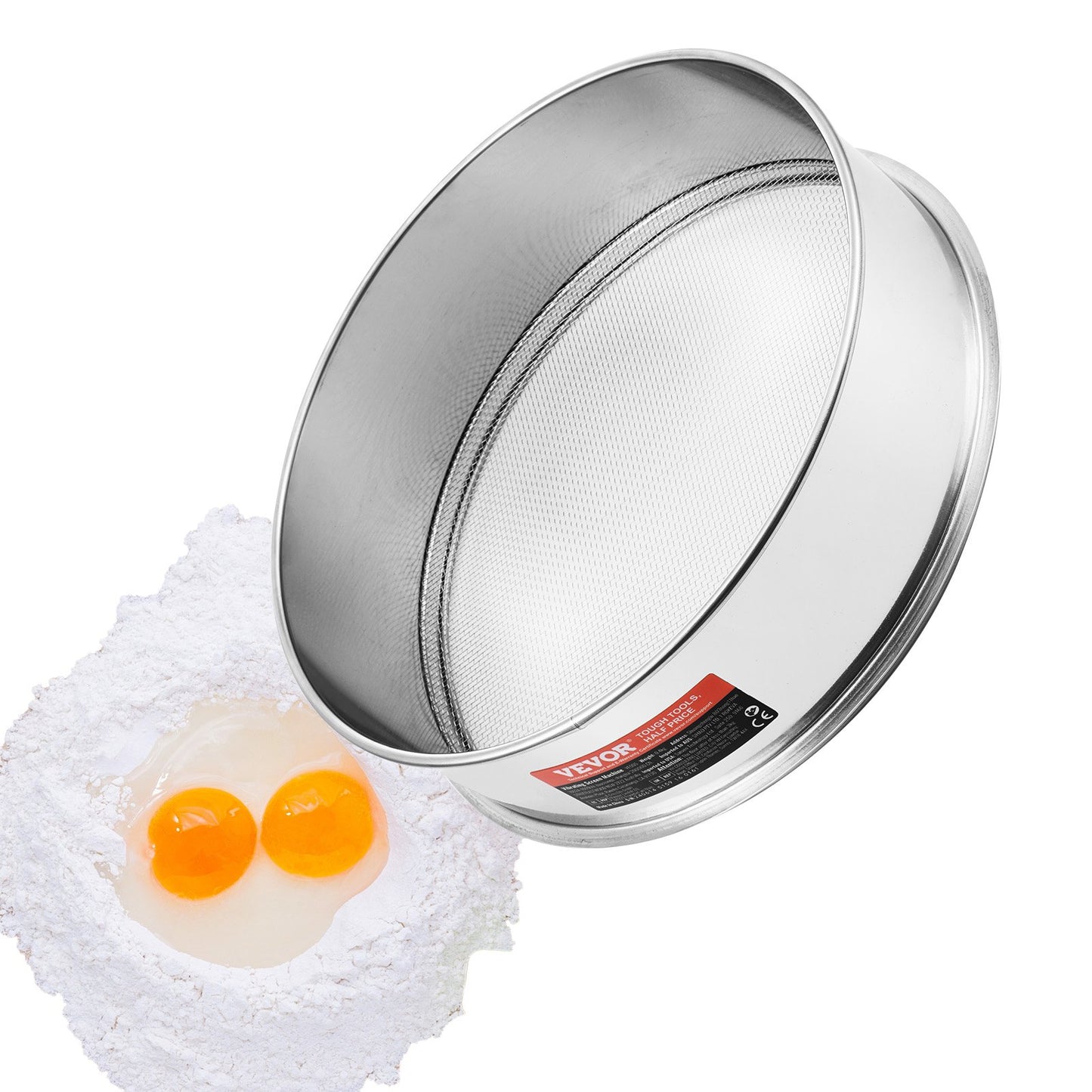Stainless Steel Flour Sieve Fine Mesh Sifter for Baking and Cooking