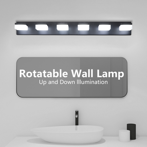 Modern Black LED Makeup Mirror Wall Light Fixture for Bathroom & Vanity
