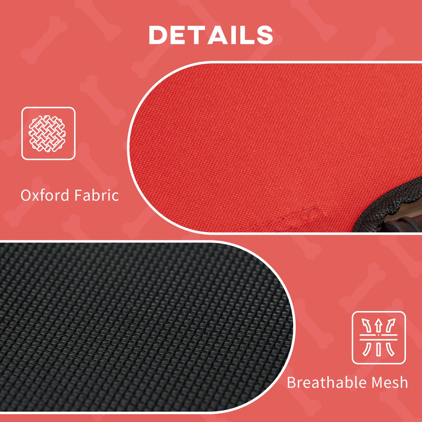 Elevated Portable Dog Bed with Canopy Shade - 48x36 Inch Cooling Pet Cot