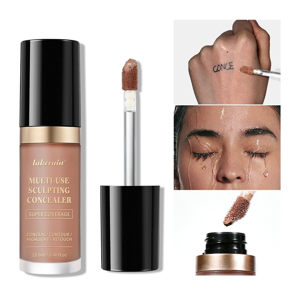 Hydrating Liquid Concealer for Dark Circles & Acne Spots - Multiple Shades