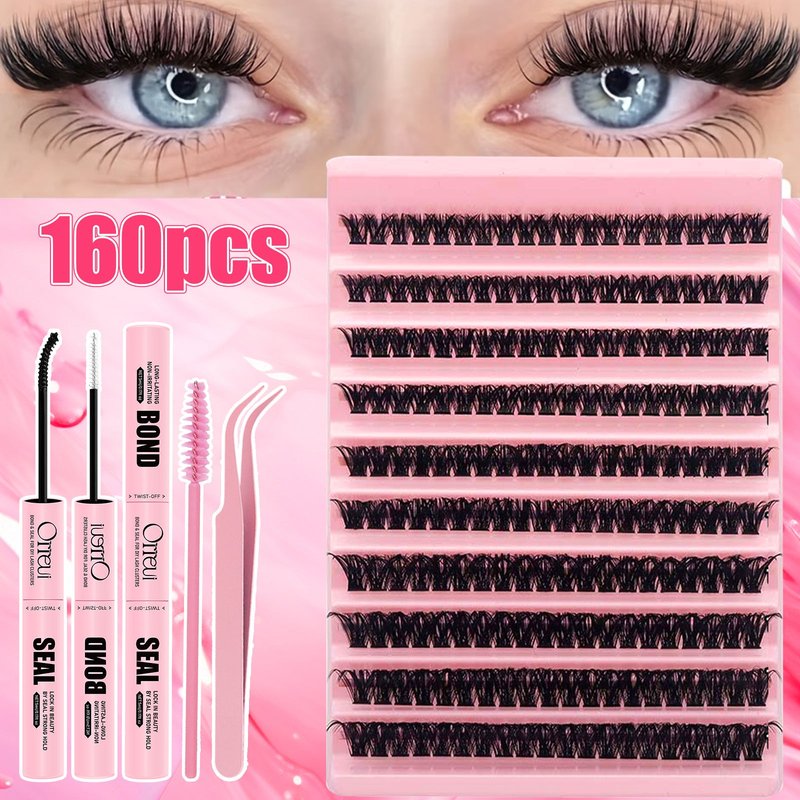 High-Capacity Synthetic Eyelash Set with Glue and Tools - Multiple Styles