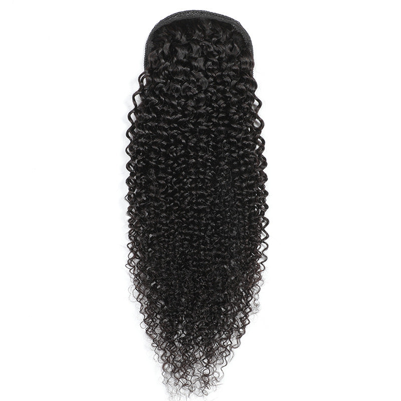 Women Human Hair Ponytail Wig 8-14 Inch Natural Color Real Hair Extensions