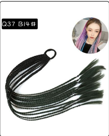 Three-Strand Braid Wig - 24 inch Gradient High-Temp Fiber