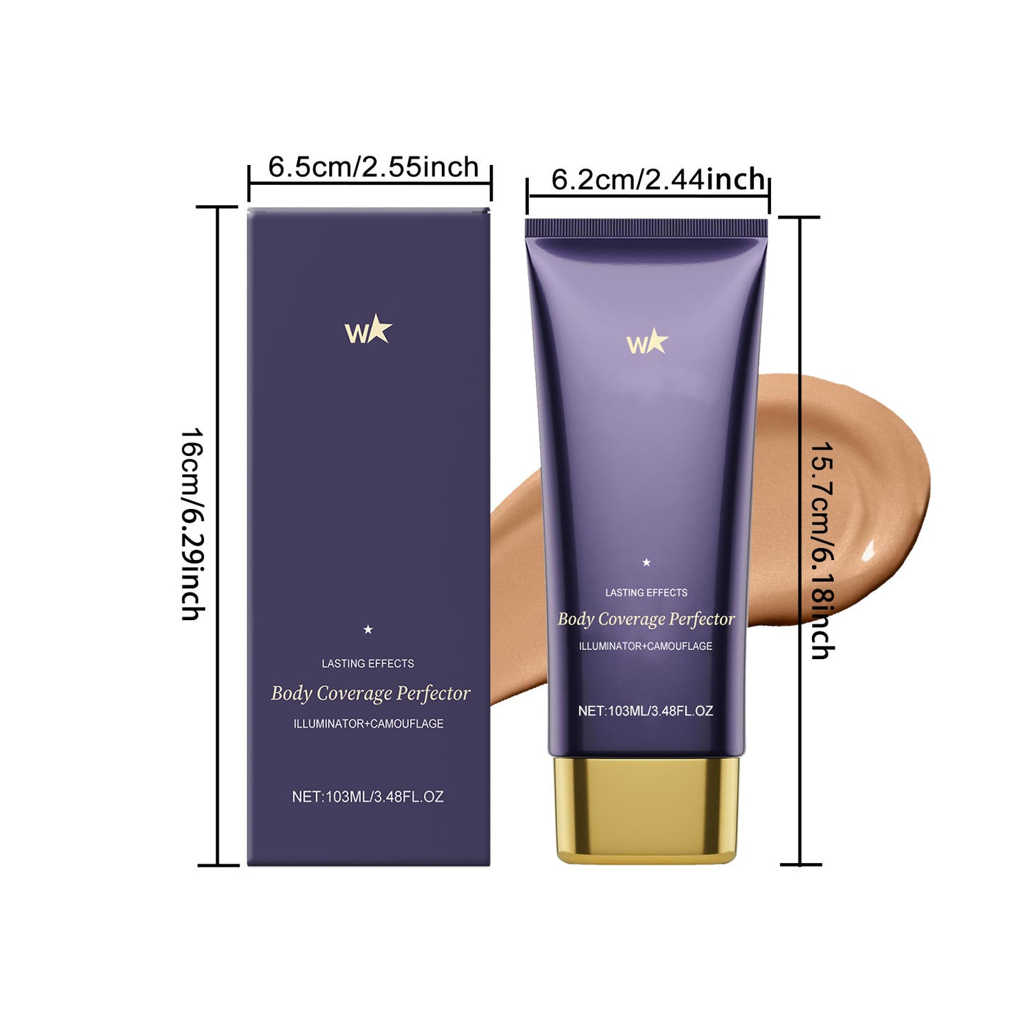 Body Concealer Repair Cream - Long-Lasting Moisturizer & Blemish Cover 103ml