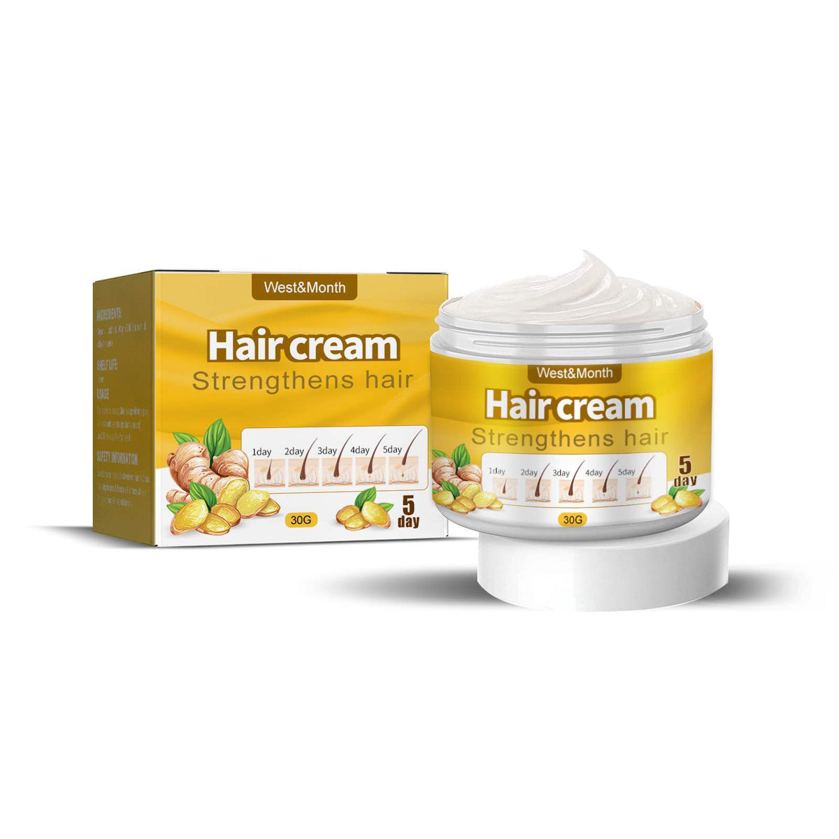 Ginger Hair Moisturizing Pomade - Anti-Itching & Dandruff Treatment 30g