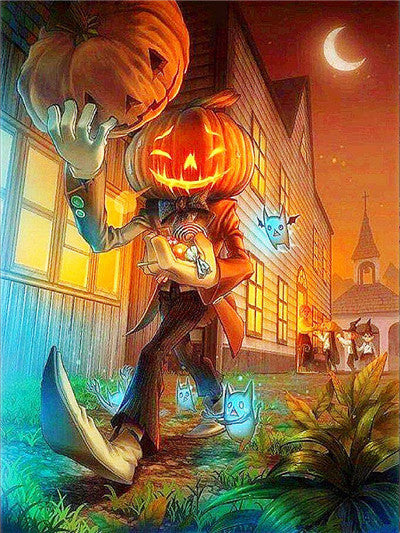 Halloween Diamond Painting Kit - Full Square Cartoon Embroidery Cross Stitch
