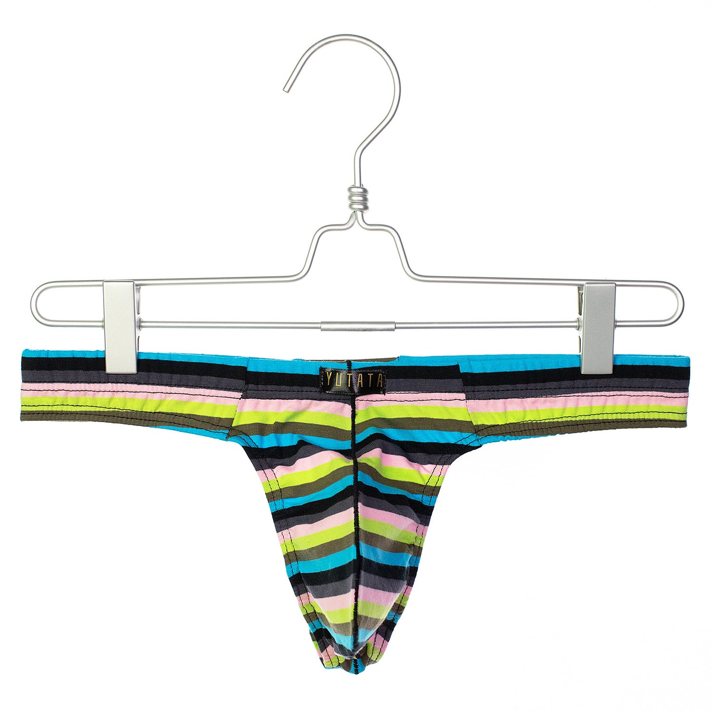 Men's Cotton Striped Low Waist Underwear Bag with Multiple Colors