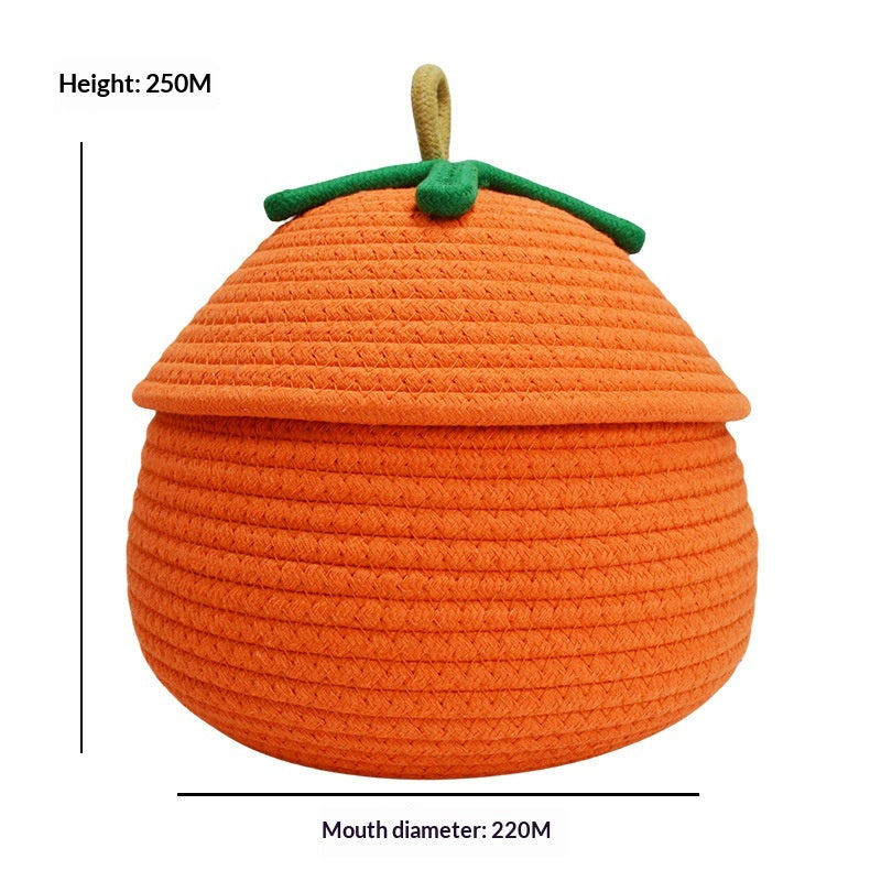 Handwoven Storage Basket with Lid - Multi-Size Home Organization