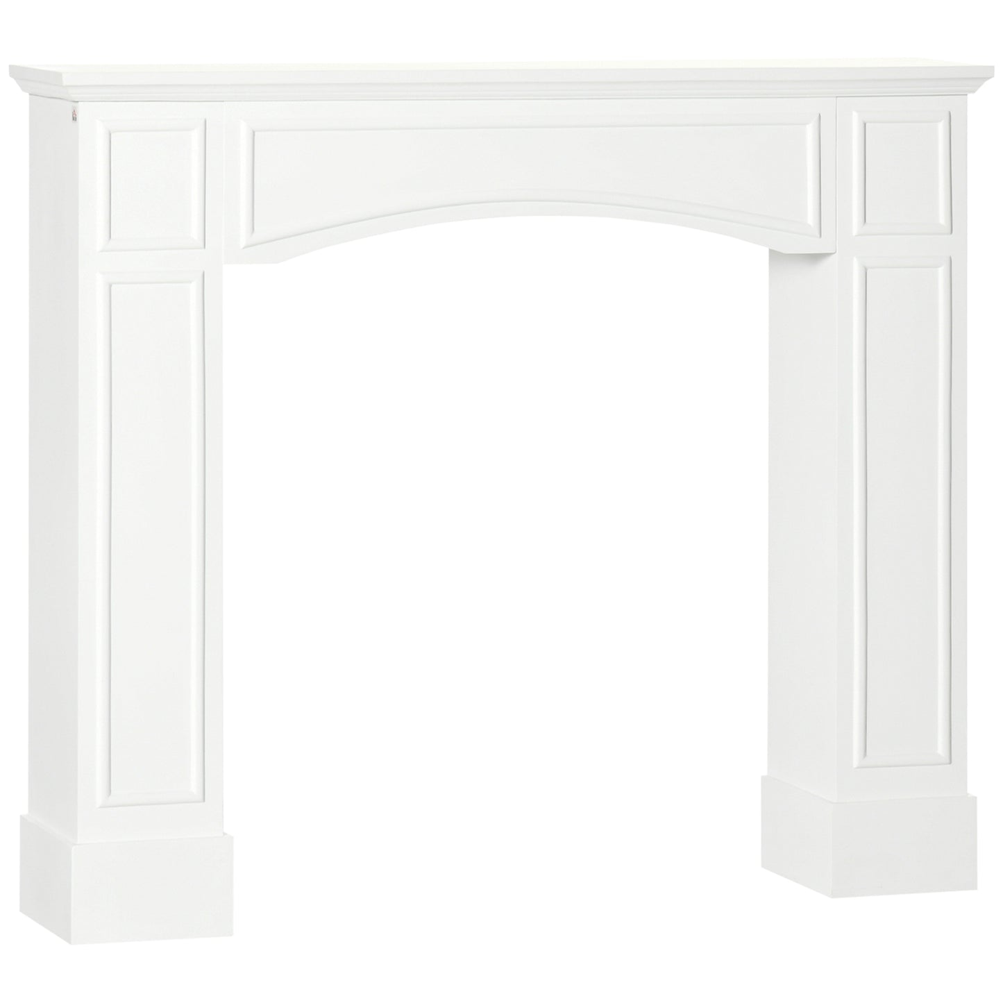 Modern Fireplace Mantel Surround - White, 29 Inch Interior Width