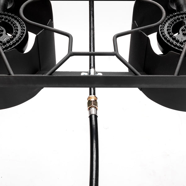 High-Power Double Burner Stove - 150,000 BTU Cast Iron