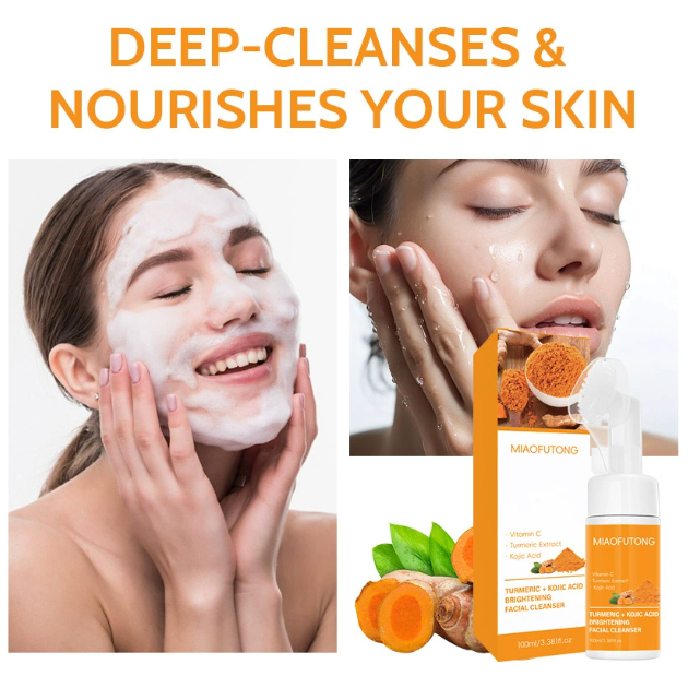 Turmeric Facial Cleansing Mousse - 100ml Gentle Brightening Wash