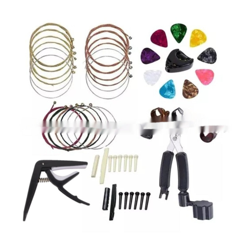 Guitar Accessory Set with Picks, String Nails & Pillow - Multiple Colors