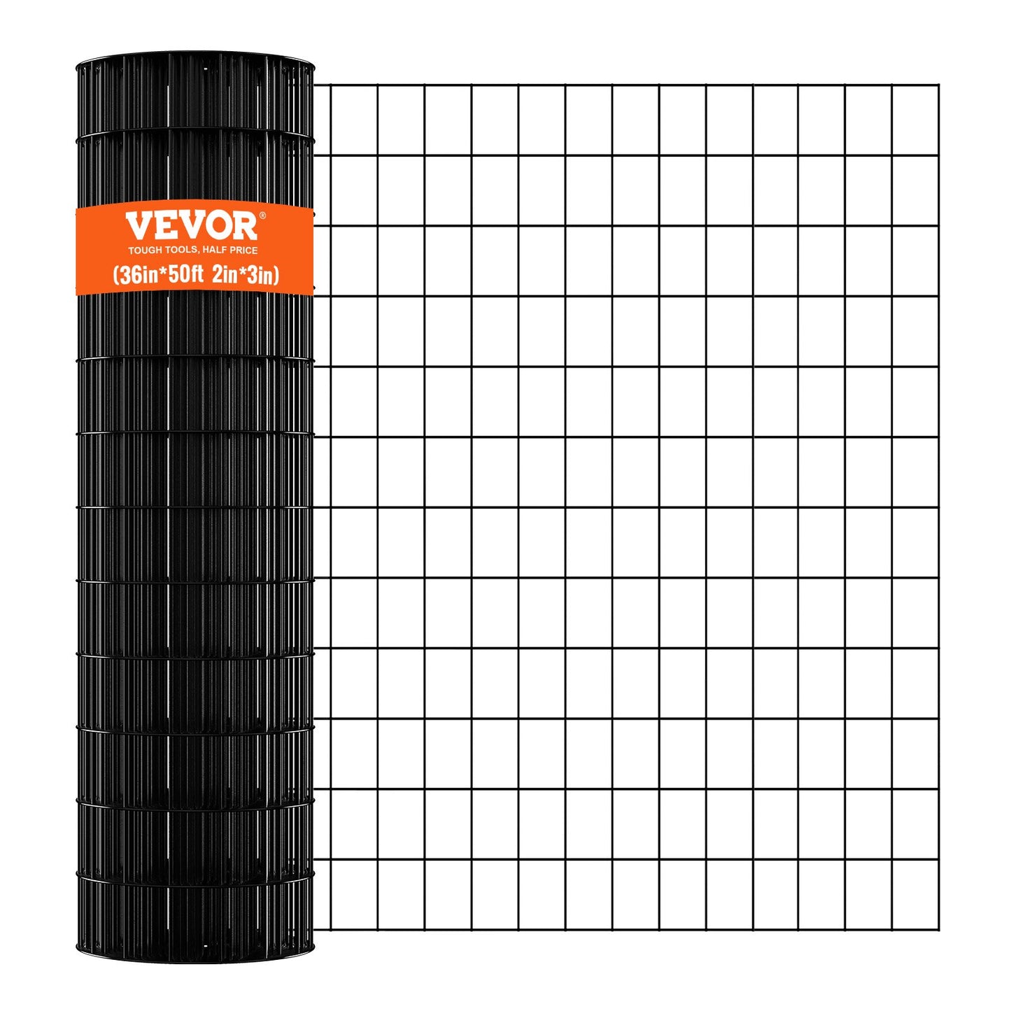Galvanized Wire Mesh Roll 36x50ft for Fencing Chicken Coop Poultry Garden Black