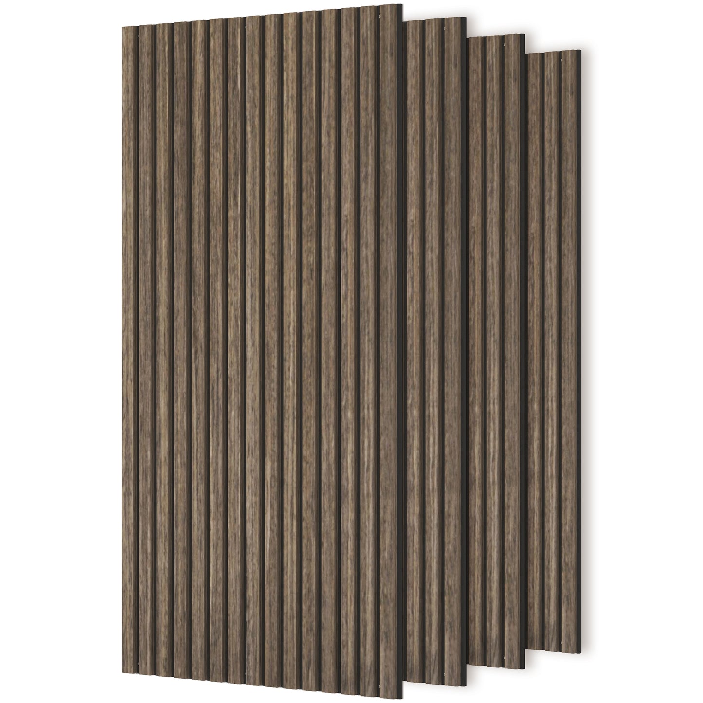 47" x 24" Walnut Acoustic Panels - 4 Pack Sound Absorbing Wall Decor