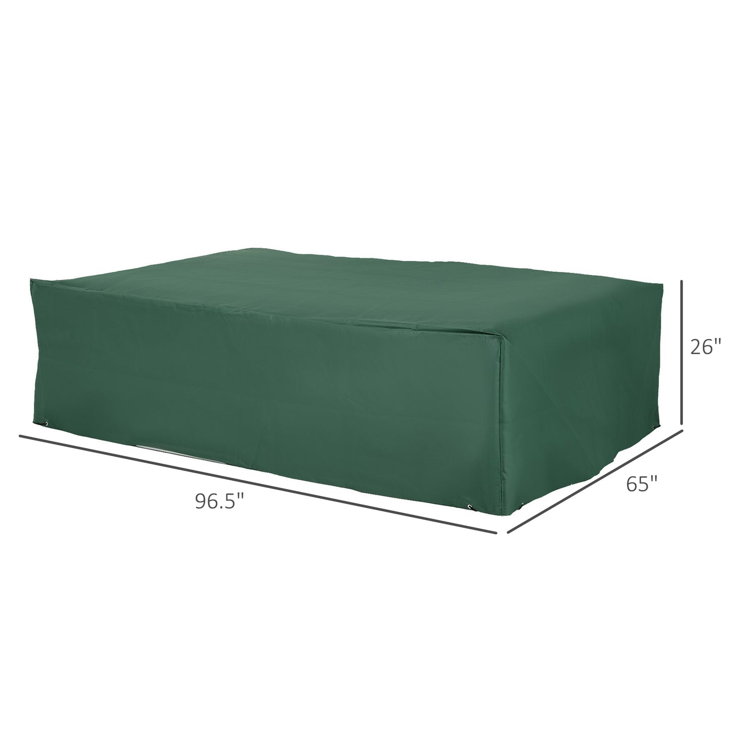Heavy Duty Waterproof Outdoor Sectional Sofa Cover - Dark Green