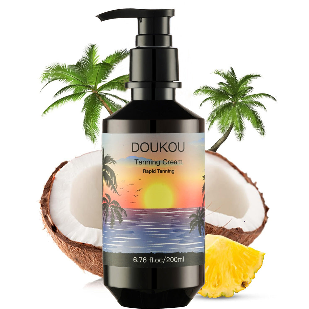 Natural Coconut Oil Self-Tanning Lotion - 200ml Moisturizing Bronzer