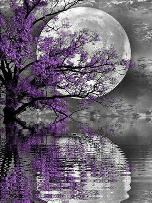 DIY Moon Full Square Diamond Painting Embroidery Home Decor