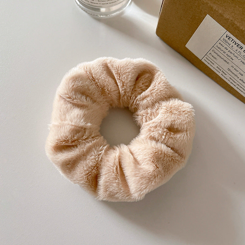 Cute Plush Elastic Hair Scrunchie - Soft Large Intestine Style Hair Band