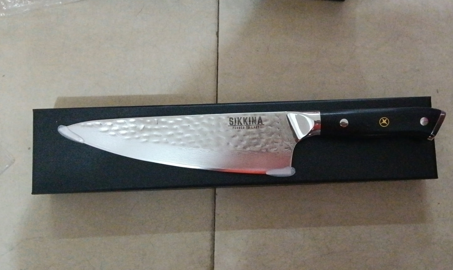 Stainless Steel Chef Knife for Kitchen & Meat Prep - Durable & Sharp