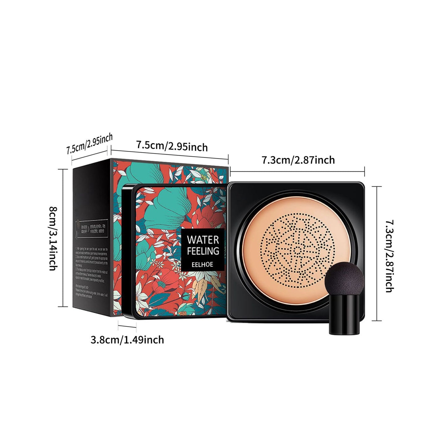 Flawless Air Cushion BB Cream with Mushroom Applicator - Waterproof Concealer