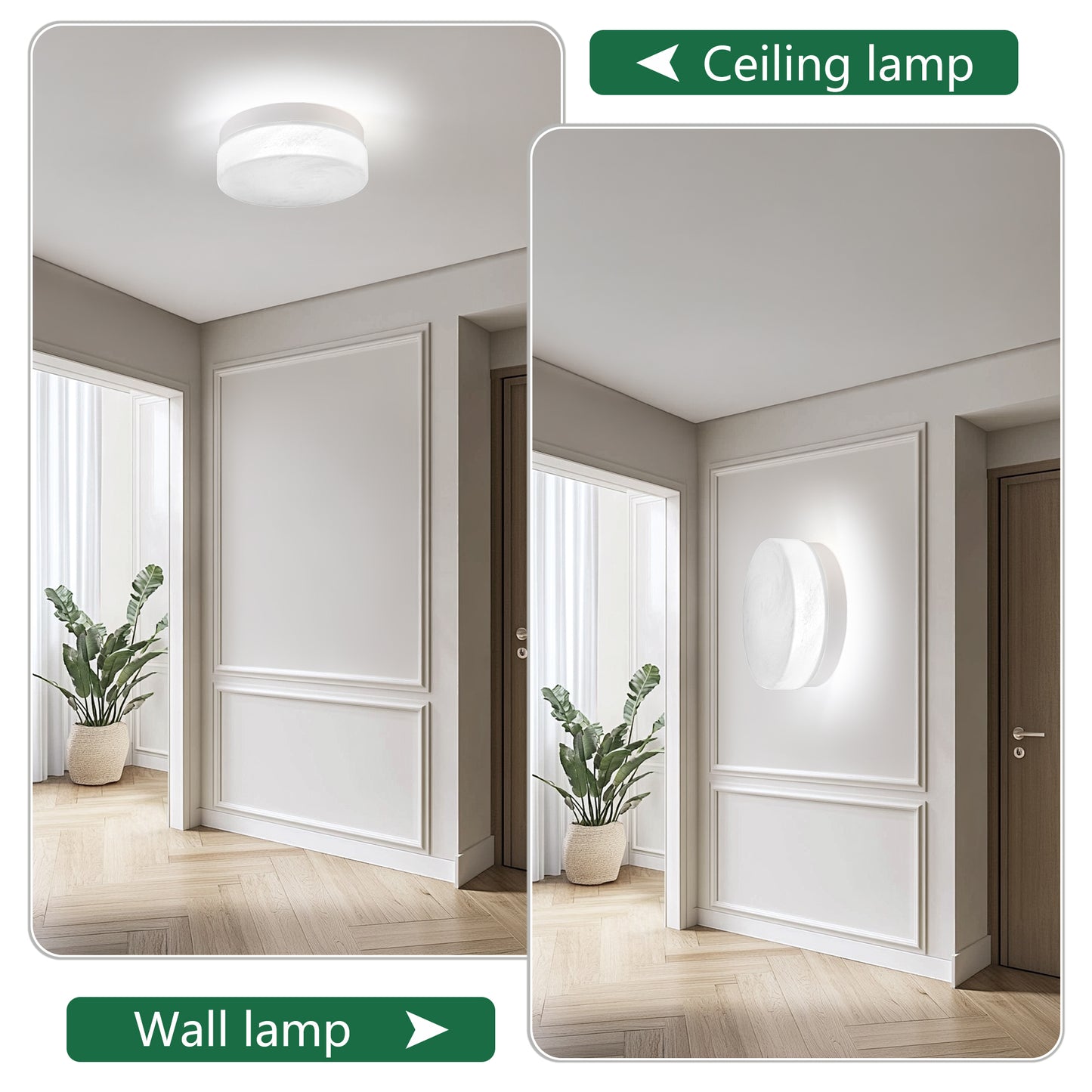 12 Inch LED Flush Mount Ceiling Light - 24W Round Fixture for Home
