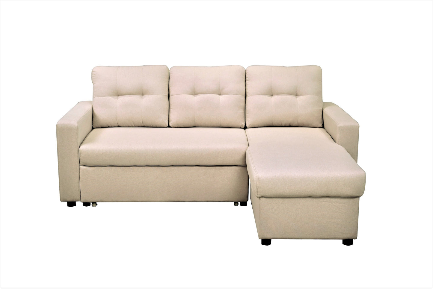 Convertible L-Shaped Sectional Sleeper Sofa Bed, Stylish Apartment