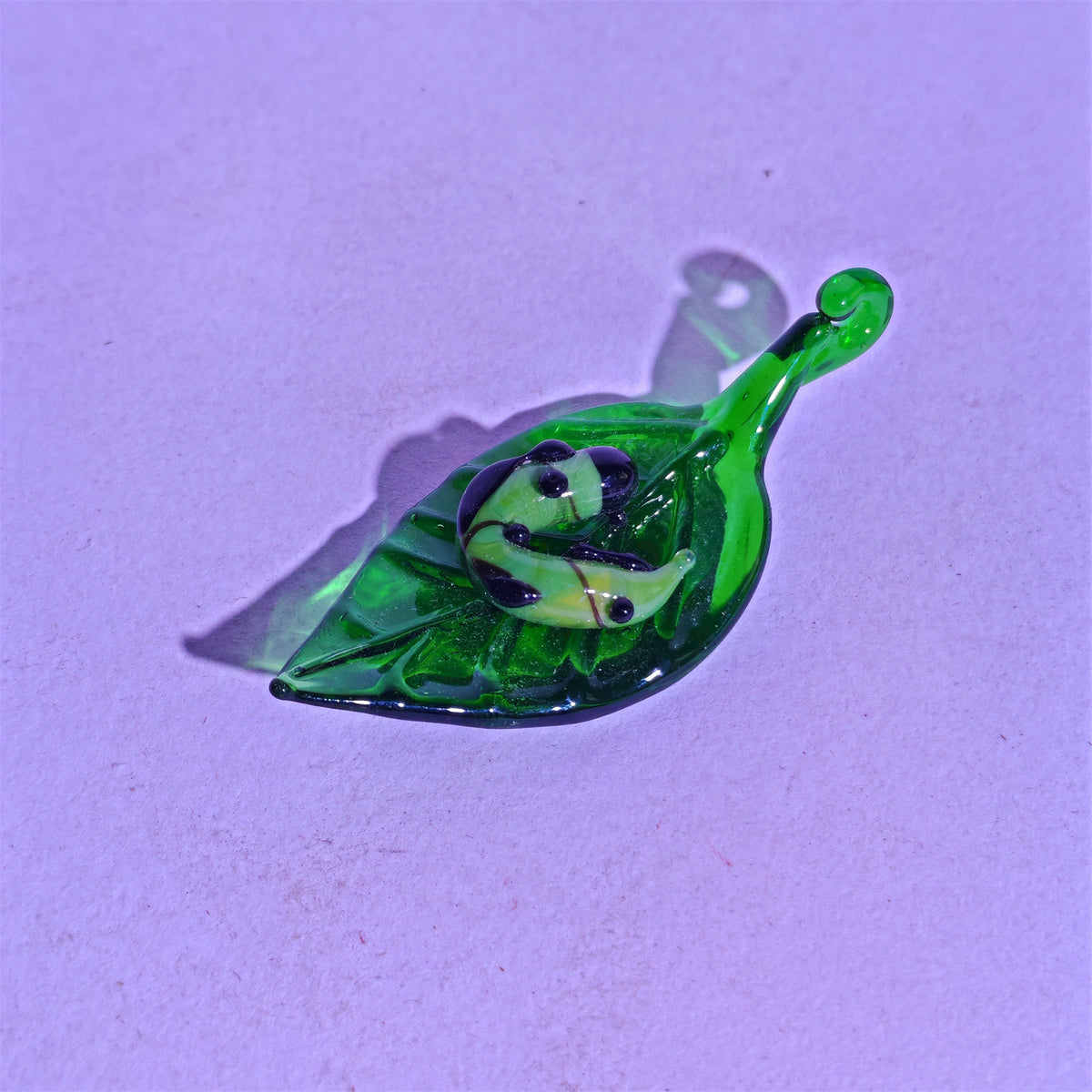 Handmade Glass Leaf and Insect Decor Ornament - Multiple Styles