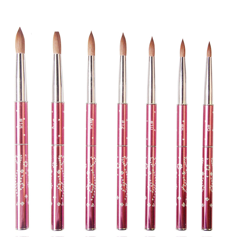 Nail Art Carving Pen Brush Kit - Pink