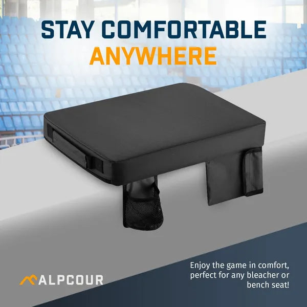Portable Heated Stadium Seat Cushion - 21x15 Inch with Pocket