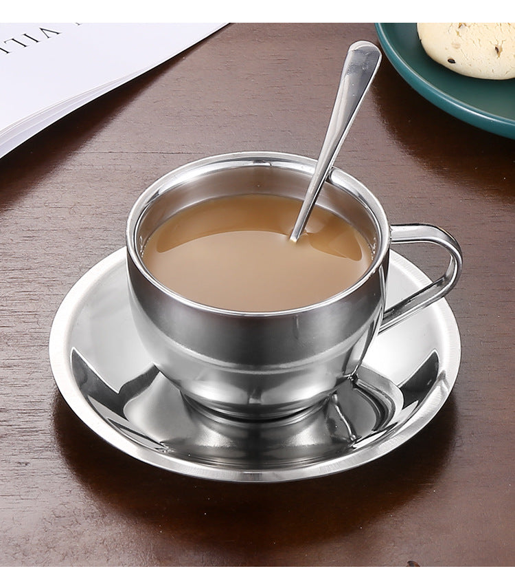 Double-Layer Insulated Stainless Steel Mug - 180ML/200ML for Home & Office