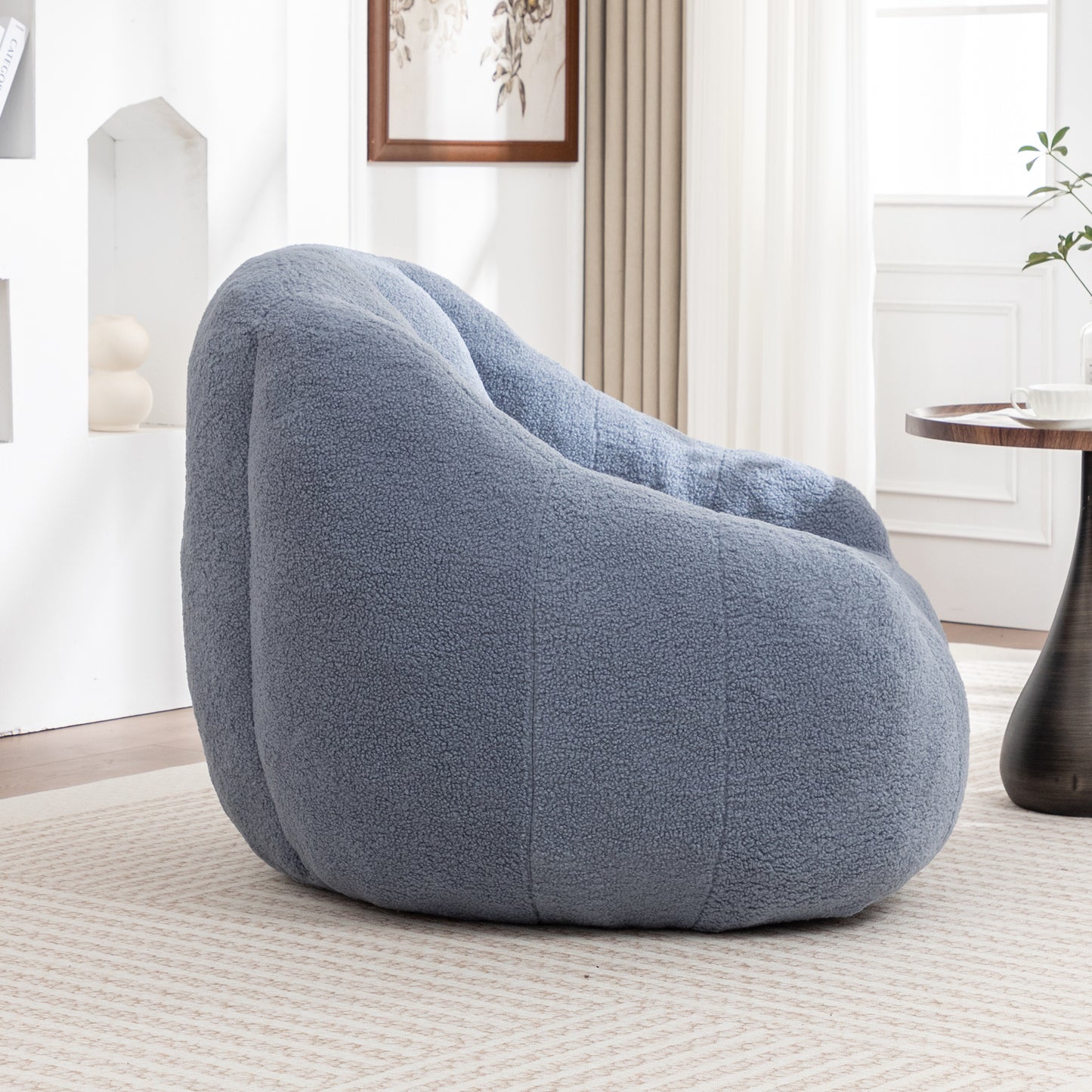 Bean Bag Chair With Filler, Sofa Tufted Soft Stuffed Filling, Fluffy